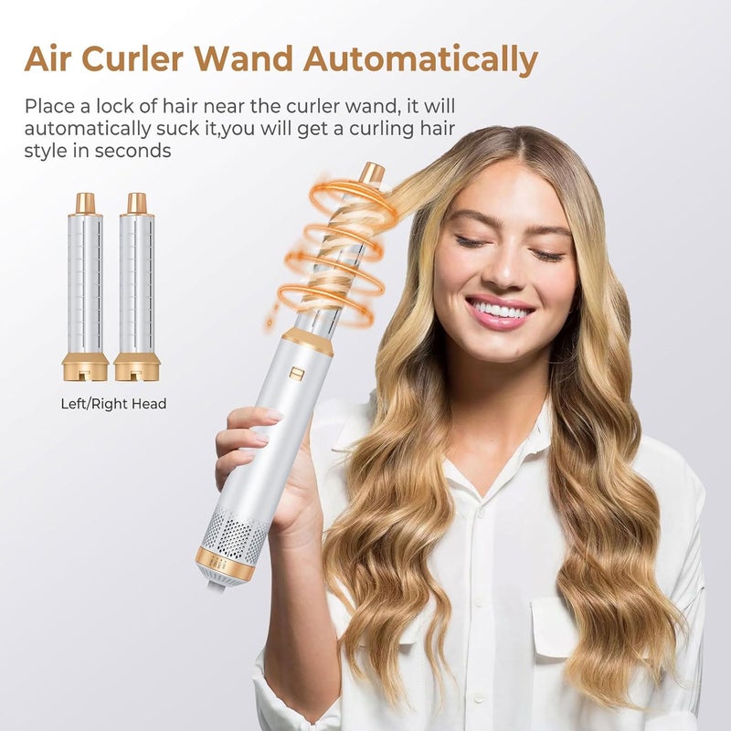 trylater 5 in 1 Blow Dryer Brush, Hair Dryer Brush Set Negative Ion Upgrade Hot Air Brush Air Styler Curling Wrap Air Curler, Curling Iron Hair Styling Tools As A Gift for Straight/Curl/Drying/Smoothing - Image 2